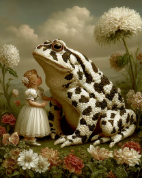 Pixie Princess with Her Toad - Fairy Art Print