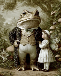 Mr Toad with a Fairy - Fairy Art Print
