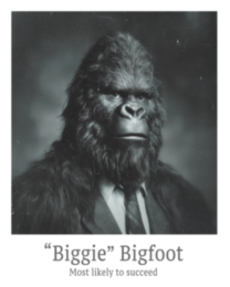 Funny Bigfoot Prints, Bigfoot Senior Picture