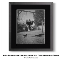 Funny Bigfoot - Bigfoot at Friend's Yard on swingset