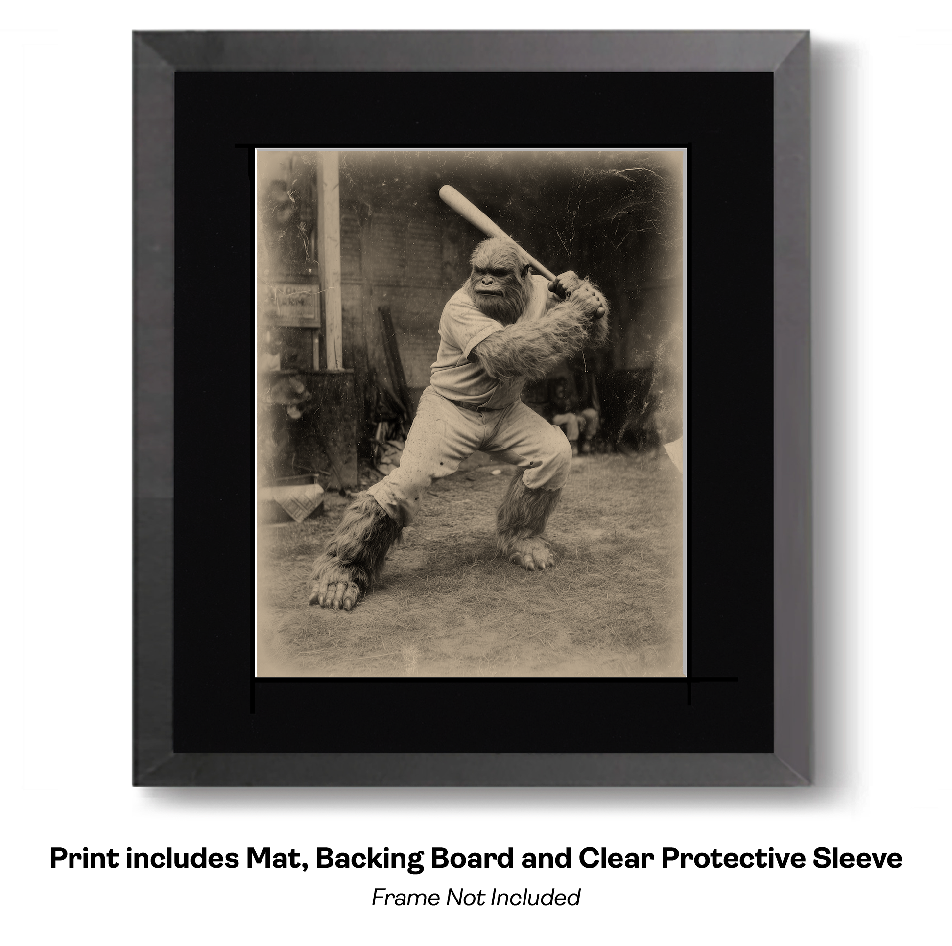 Bigfoot Humor - Bigfoot at the Bat