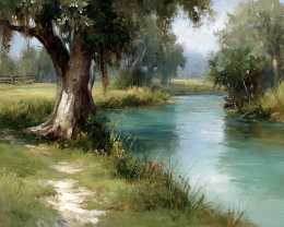 Colorado River Riverbank - Landscape Art Print