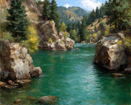 Clear Creek - Landscape Art Print