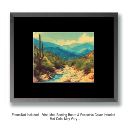 Vintage Desert Wash - Landscape Art
