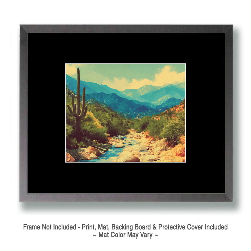 Vintage Desert Wash - Landscape Art
