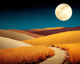 Minimalist Kansas Wheat Fields - Landscape Art Print