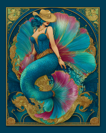 Nouveau Fantail Mermaid - Coastal Art Print