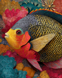 Stylized Fish - Ocean Life Art Print