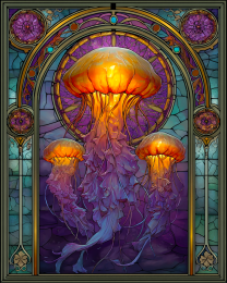 Vintage Art Nouveau Jellyfish - Ocean Life Art Print