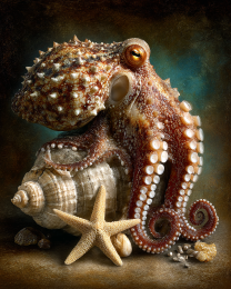 Octopus Still-Life - Ocean Life Art Print