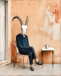 Goatman Waiting for You Southwestern Art Print