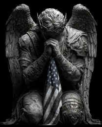 Archangel and American Flag - USA 250 Wall Art