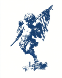 Cupid Carrying the American Flag - USA 250 Wall Art - USA 250 Wall Art