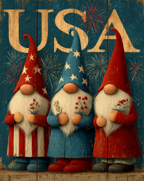 American Gnome Trio - USA 250 Wall Art