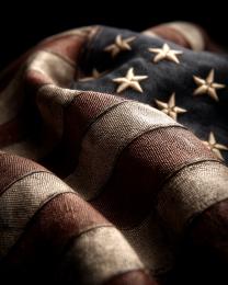 Vintage American Flag Close-Up - USA 250 Wall Art