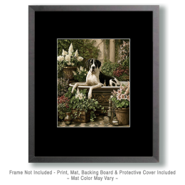 Naturalist Style Great Dane in Bathtub - Art for the Bathroom