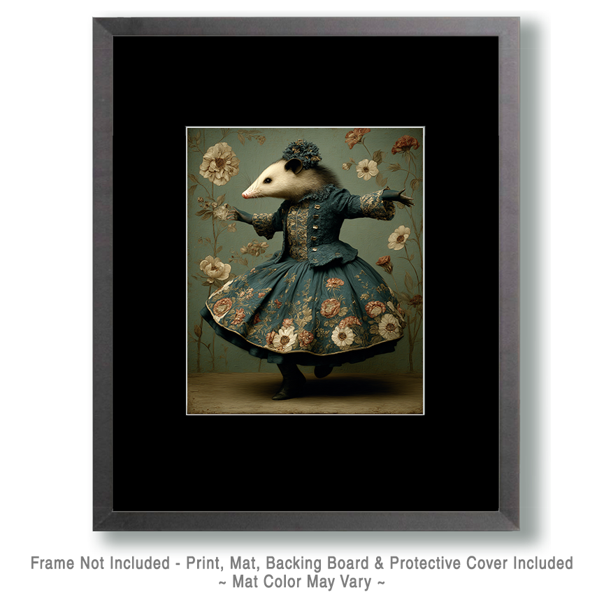 Oppossum Dancing Like Nobody's Watching - Anthropomorphic Art
