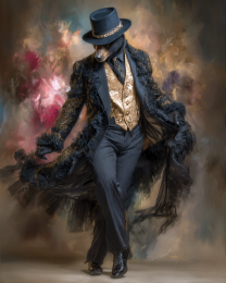 Black Bear Salsa Dancing - Anthropomorphic Art Print