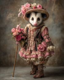 Young Opossum Dancing Like Nobody's Watching - Anthropomorphic Art Print