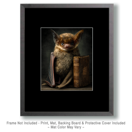 Bat in the Library Art