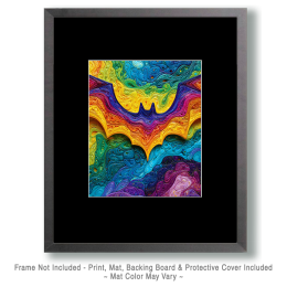 Abstract Bat Symbol Art