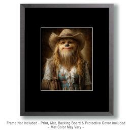 Cowgirl Bigfoot Thinking About Last Night - Funny Cryptid Art