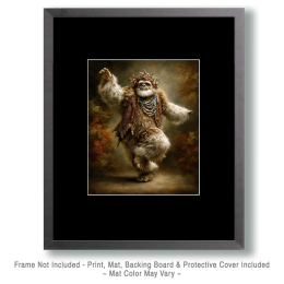 Northern Califonria Hippie Bigfoot Dancing - Funny Cryptid Art