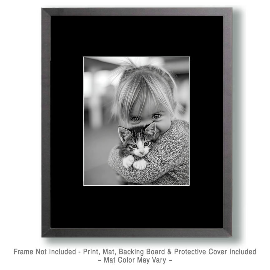 Cindy and Oliver from Iowa - Black & White Art