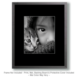 Lingling with Mei from San Francisco - Black & White Art Print