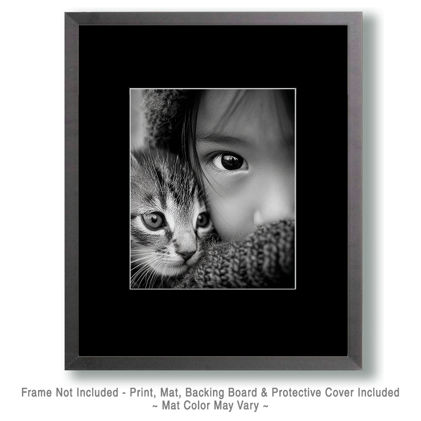 Lingling with Mei from San Francisco - Black & White Art Print