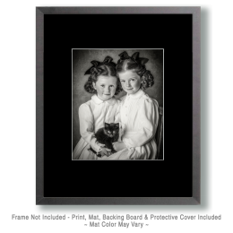 The Butler Sisters with Baxter from Cincinnati - Black & White Art