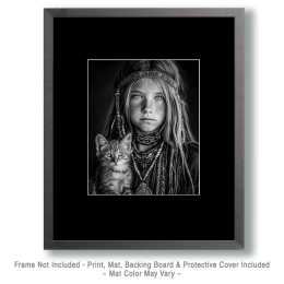 Hippie Hannah and Cheyenne- Black & White Art