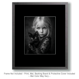 Sandra with Luna from Baltimore - Black & White Art