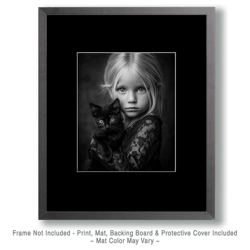 Sandra with Luna from Baltimore - Black & White Art