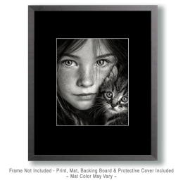 Laurie and Lily from Lakeview- Black & White Art