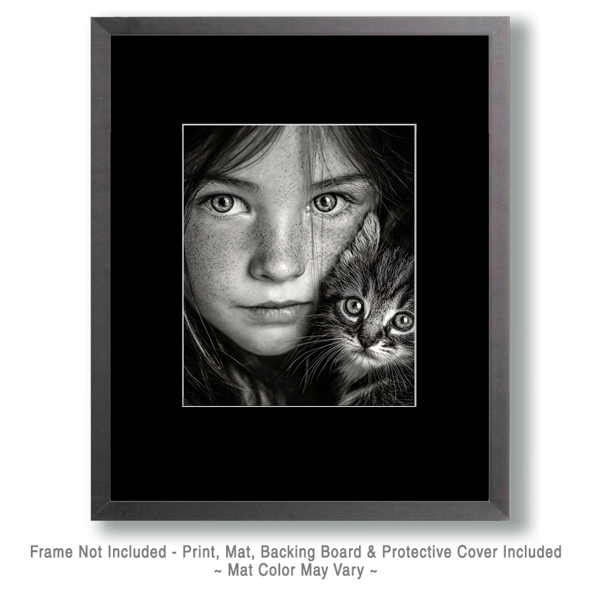 Laurie and Lily from Lakeview- Black & White Art