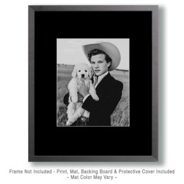 Howard with Cheyenne - Cowboy & His Dog Black & White Art