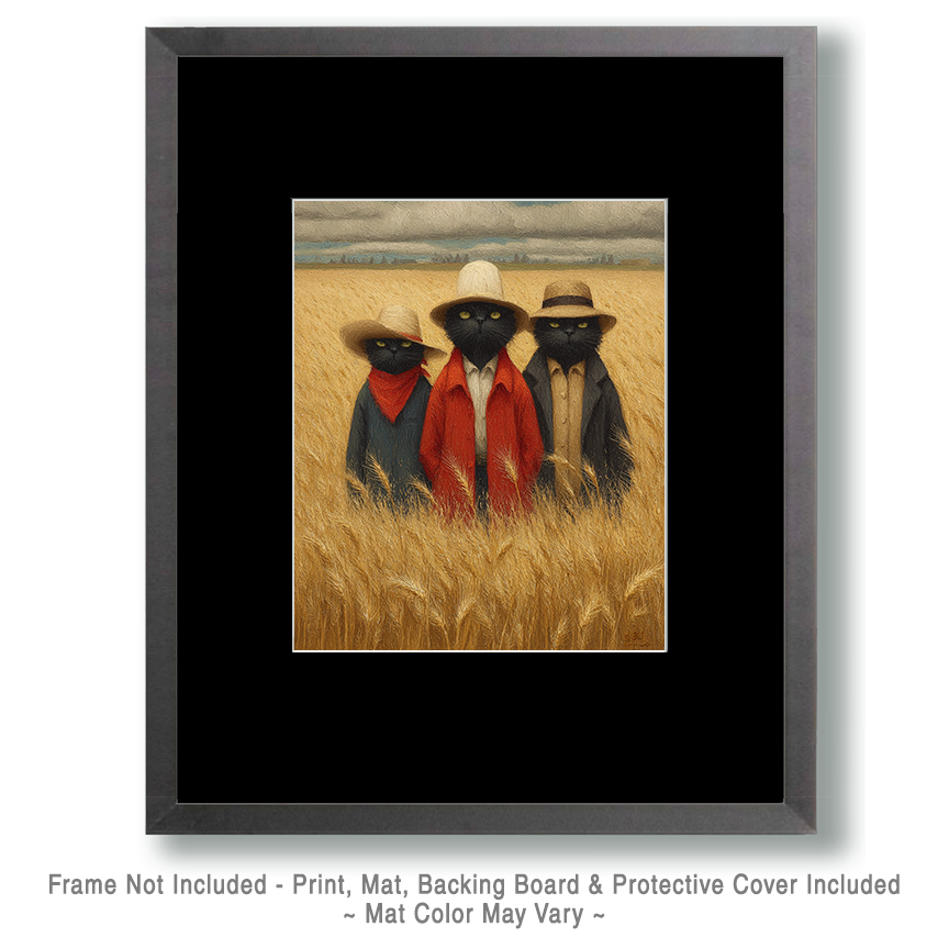 The South Kansas Trio - Funny Cat Wall Art Print