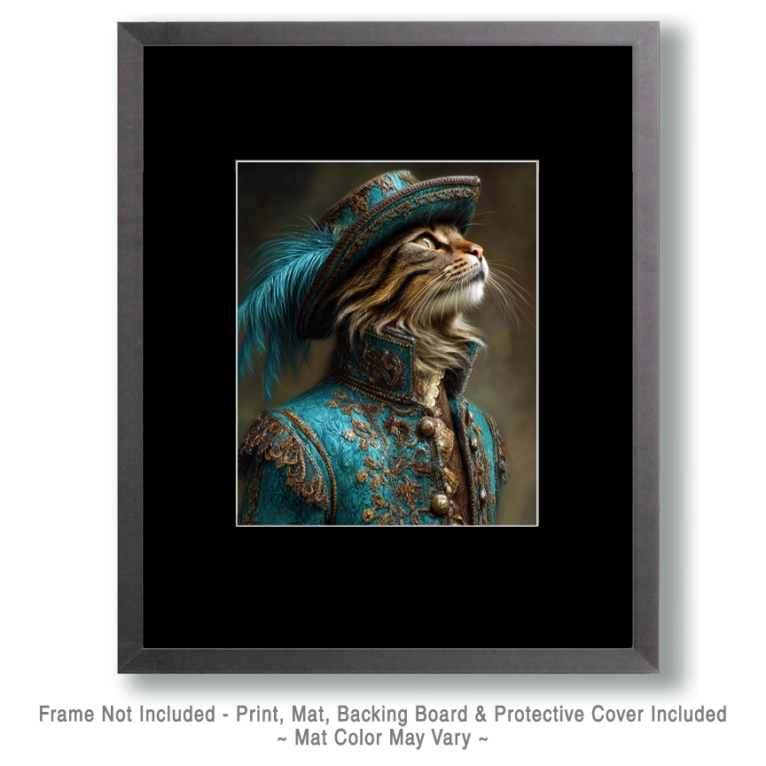 Troubadour Felix - Funny Cat Wall Art Print