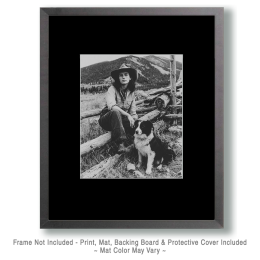 Marilyn with Jax - Cowgirl & Her Dog Black & White Art