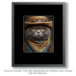 BOHO Professor Marty - Funny Cat Wall Art