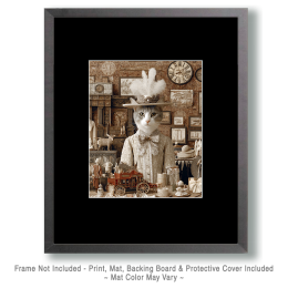 Penelope at the Mercantile - Funny Cat Wall Art