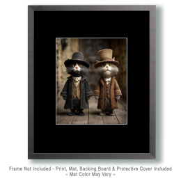 Jim & Jerry from the The Bowery - Funny Cat Wall Art