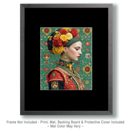 Young Tremé Woman's Portrait - Día de Muertos Art