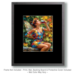 Fairy Drinking Wine - Artwork of Fairies