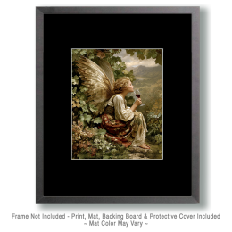Fairy Enjoys a Glass of Wine - Artwork of Fairies