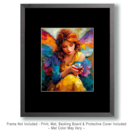 Faiey with a Glass of Wine - Artwork of Fairies