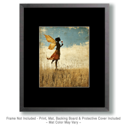 Fairy Having a Glass of Wine on a Fine Summer Day - Artwork of Fairies