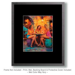 Bizbee Fairy & Friends Enjoy a Glass of Wine - Fairy Art