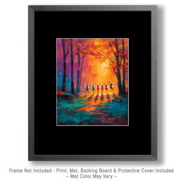 Northern Elm Fairies at Sunset - Fairy Art